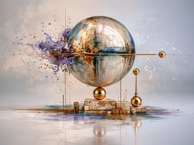 Wandbild Motiv: Äquilibrium der Elemente