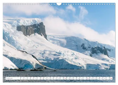Schneebedeckte Felsformationen – Februarmotiv im Antarktis-Kalender von Max Steinwald