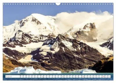 Eisberg vor dem antarktischen Festland – Augustmotiv im Kalender von Max Steinwald