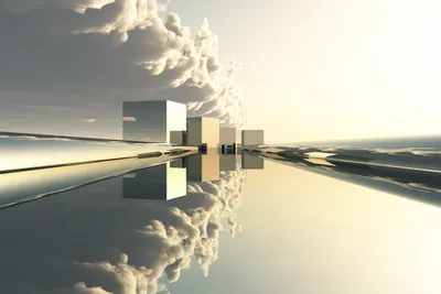 Wandbild Motiv: Architektur Minimalismus - Horizont der Stille