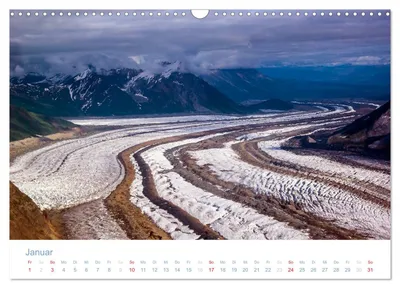 Kennicott-Gletscher in Alaska – Januarmotiv im Alaska-Kalender
