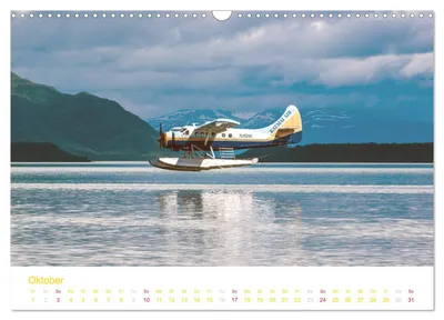 Wasserflugzeug über dem Naknek Lake – Oktobermotiv