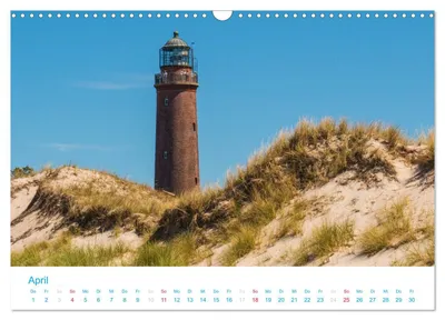 Leuchtturm am Darßer Ort – Aprilmotiv
