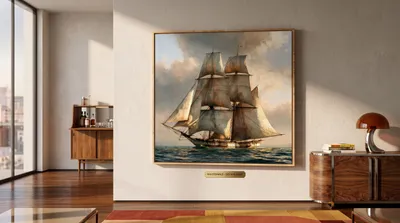 Raumansicht: Der Windjäger - Segelschiff unter vollen Segeln