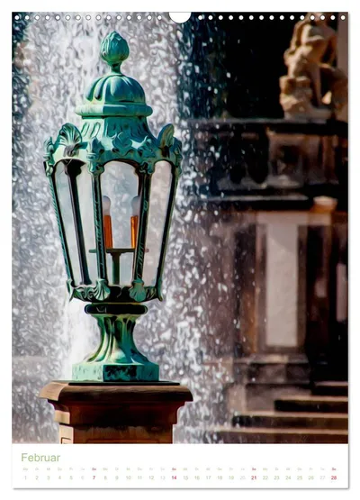 Laterne im Dresdner Zwinger – Februarmotiv