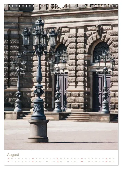 Laterne vor der Semperoper – Augustmotiv
