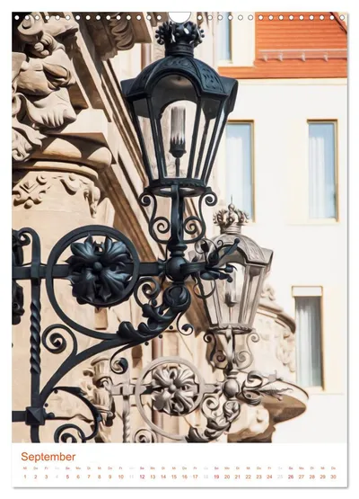Laterne am Taschenberg in Dresden – Septembermotiv