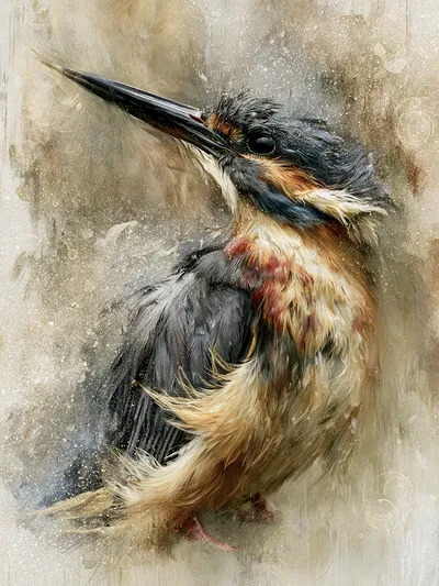 Wandbild Motiv: Eisvogel Stiller Aufbruch