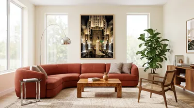 Raumansicht: Gatsby Glamour, Eleganz und Geheimnis am Art-Deco-Brunnen