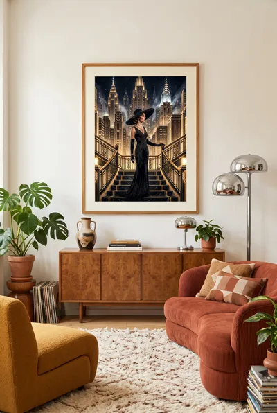 Raumansicht: Glamour im Goldenen Zeitalter Die Nacht gehört ihr Art déco Eleganz