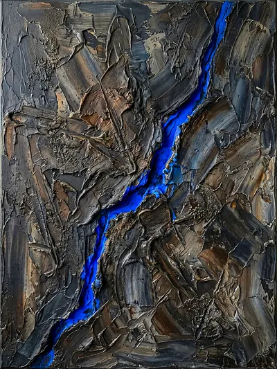 Wandbild Motiv: Kobaltriss Energie der Tiefe