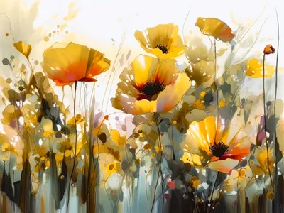Wandbild Motiv: Mohnblumen