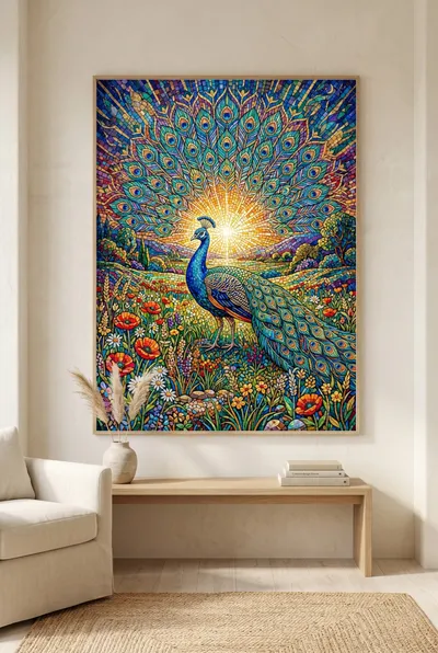 Raumansicht: Pfau Pulsierende Pracht