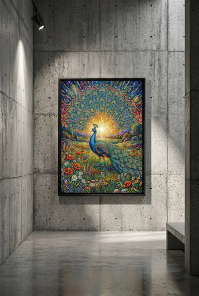 Raumansicht: Pfau Pulsierende Pracht