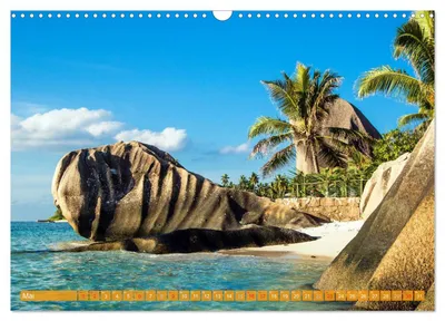 Anse Source d’Argent auf La Digue – Maimotiv im Seychellen-Kalender