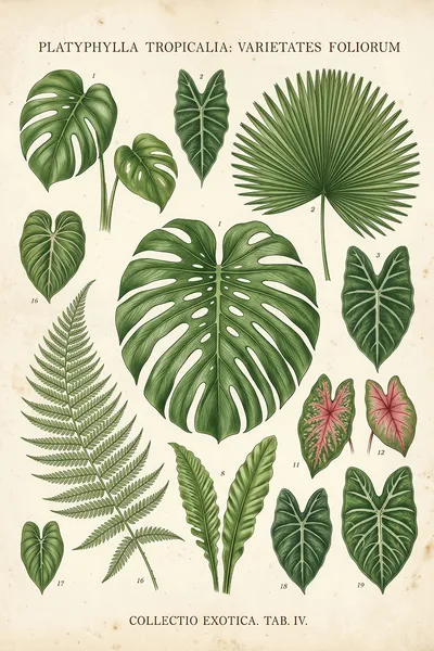 Wandbild Motiv: Tropisches Herbarium